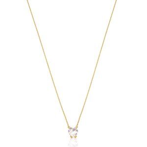 Tous Short Bear and Rock Crystal Quartz Necklace Color Pills